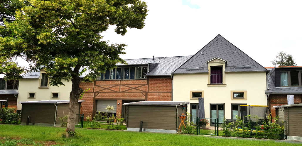 Reihenhausanlage Dresden Rückansicht